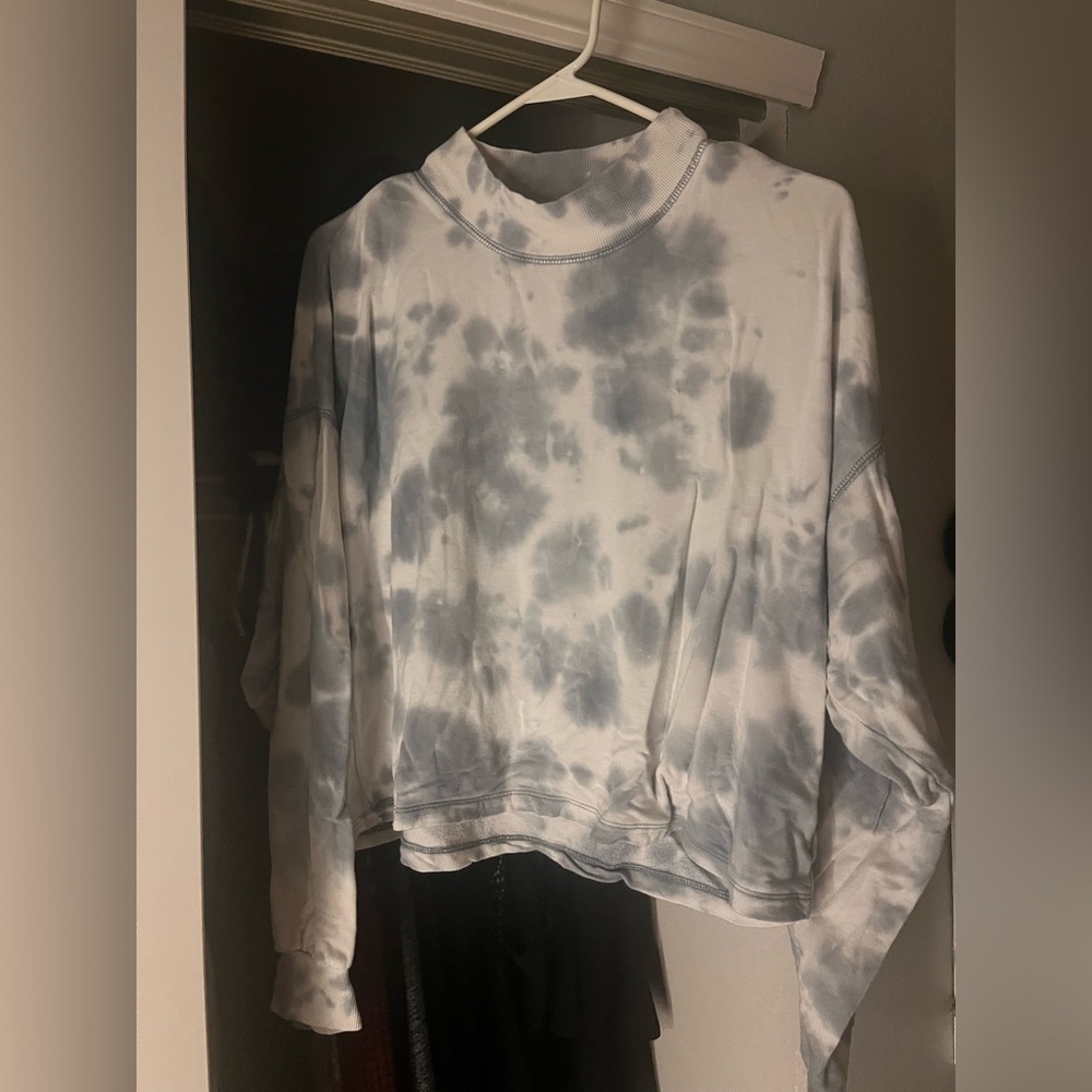 Light Blue & White Crop Top